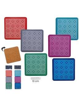 Set 6 Cardboard Coasters Flower Panot