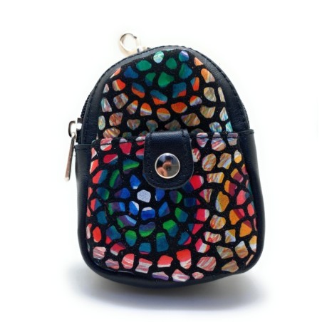 Leather Purse-Keyring Gaudi Barcelona Minibagpack
