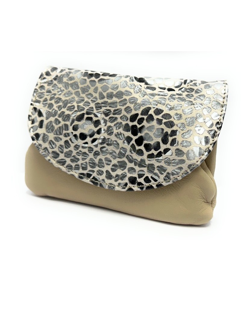 Leather Purse Gaudi Silver-Big