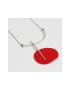 Silver Necklace Miró Jewelry Red
