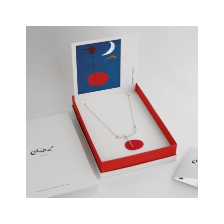 Collar Plata Miró Jewelry Rojo