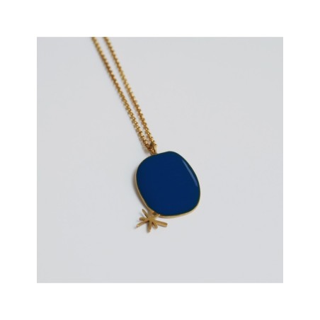 Collar Dorado Miró Jewelry azul