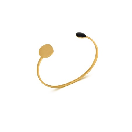 Pulsera Dorada y Negra Miró Jewelry