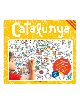 Carte Catalogne à colorier