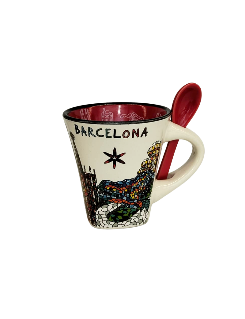 Small Cup with spoon Gaudi Barcelona